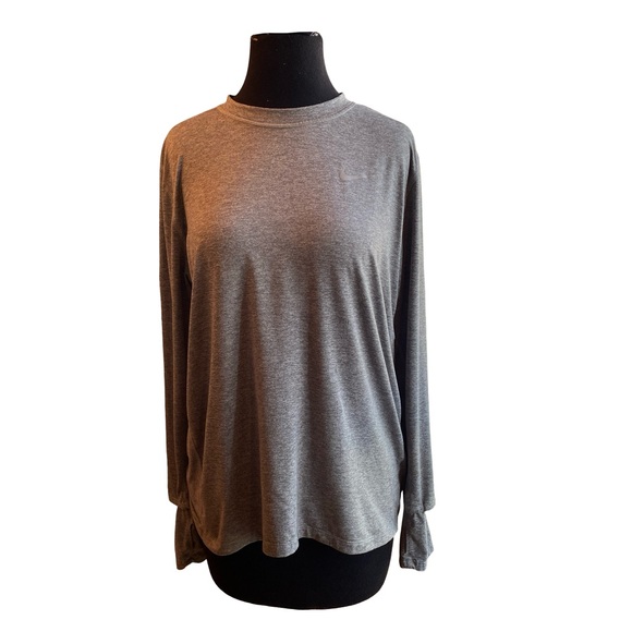 Nike Dri-FIT Element Long Sleeve Running Shirt Gray Women’s L - Picture 1 of 10
